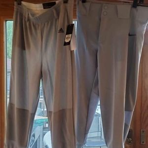 Adidas and Nike youth XL baseball pants  grey